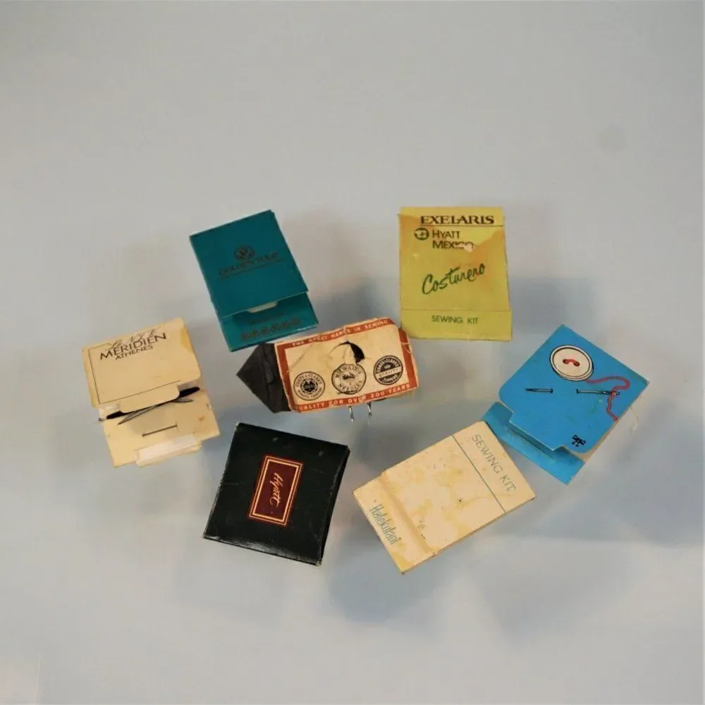 Vintage Advertising Matchbook Sewing Kits Travel Mending Kits Hotels